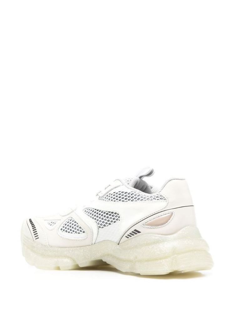 White Marathon Glitter Sole Sneakers