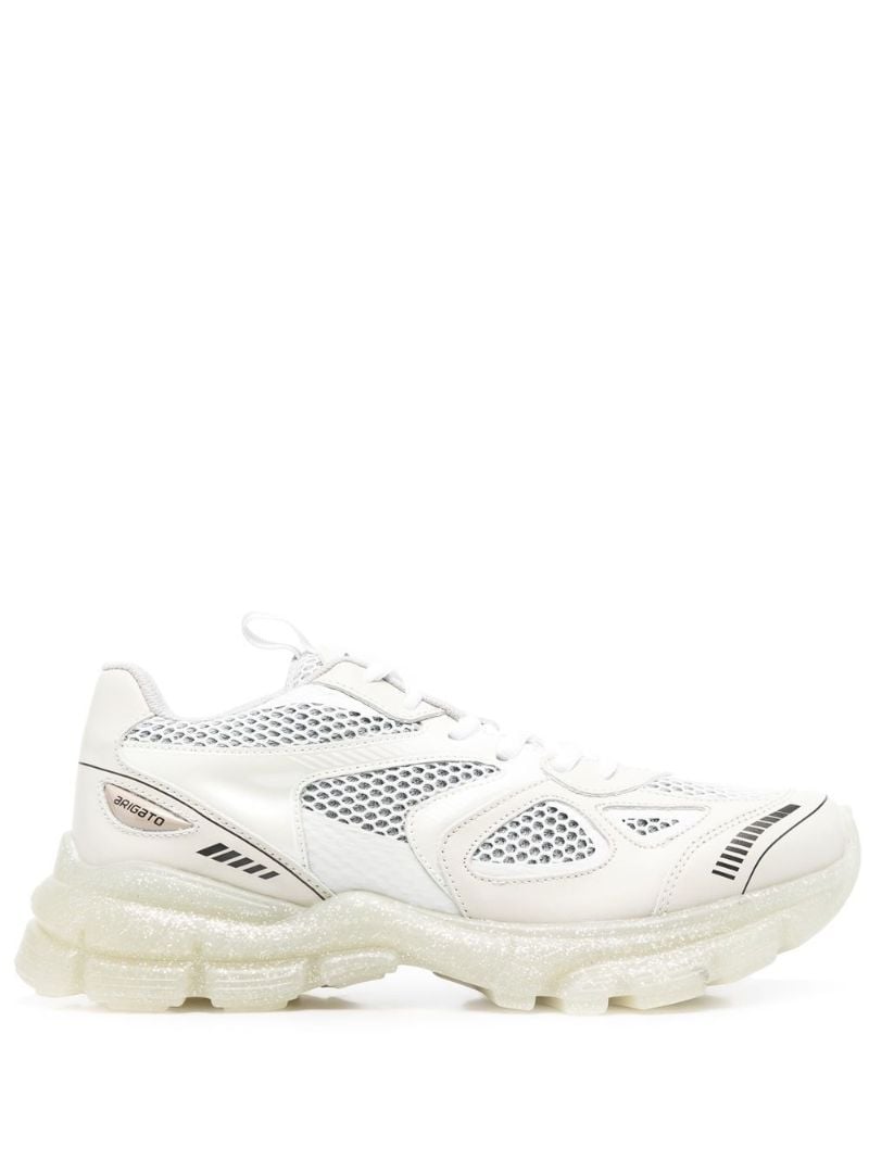 White Marathon Glitter Sole Sneakers