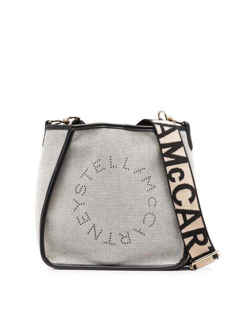Neutral and Black Stella Logo Mini Cross Body Bag