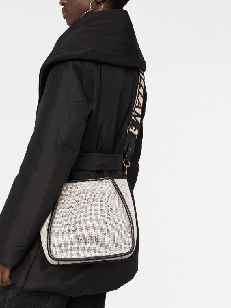 Neutral and Black Stella Logo Mini Cross Body Bag