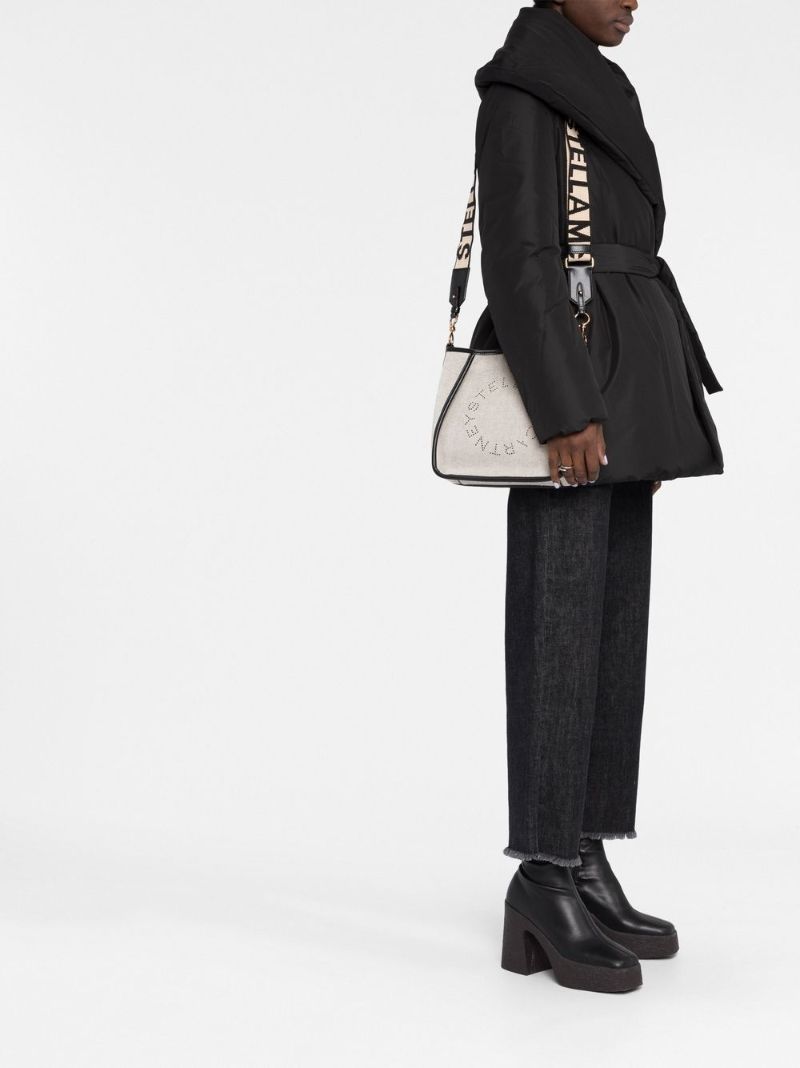 Neutral and Black Stella Logo Mini Cross Body Bag
