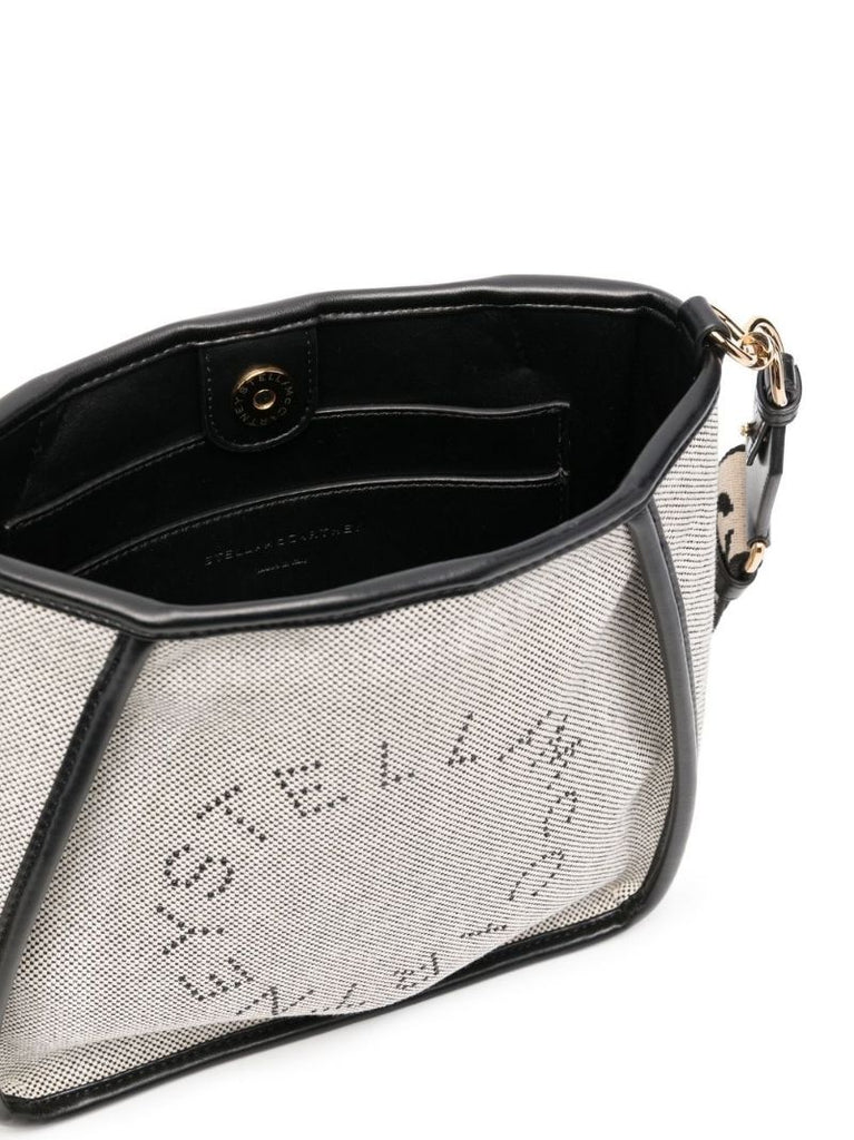 Neutral and Black Stella Logo Mini Cross Body Bag
