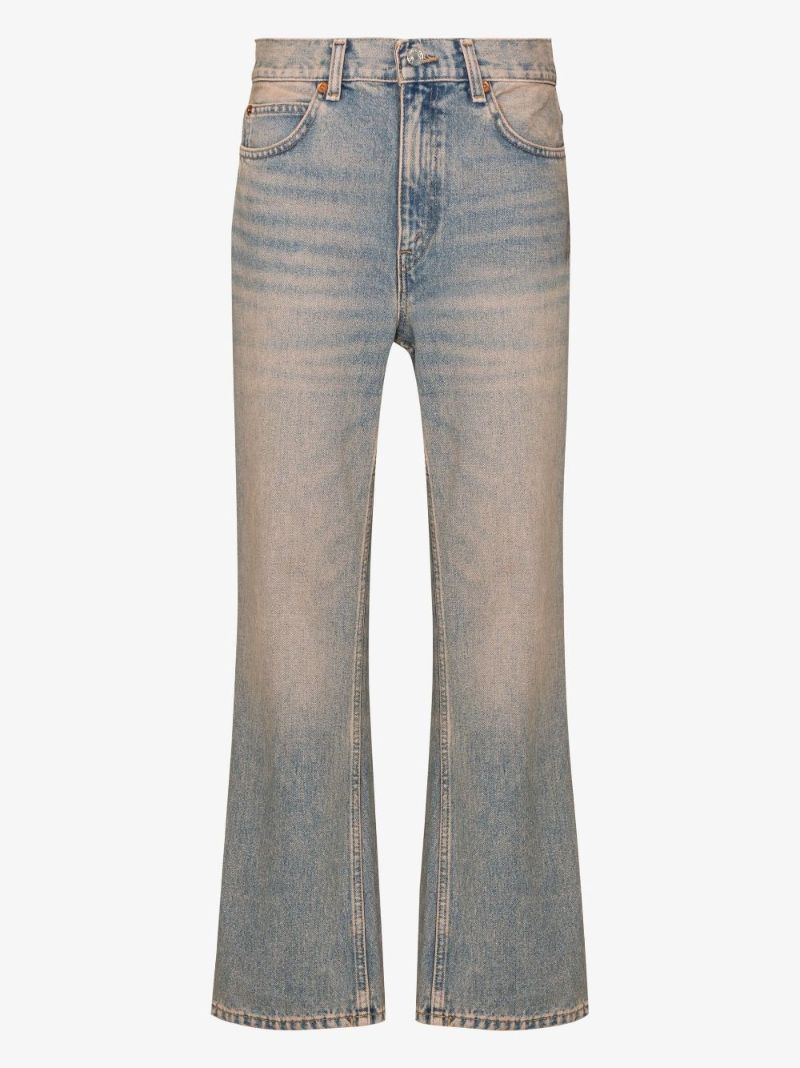 Blue High Waist Kick Flare Jeans