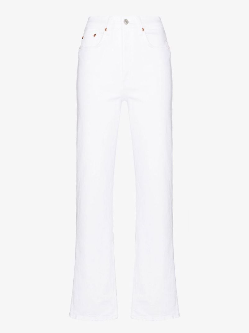 White Straight Leg Jeans