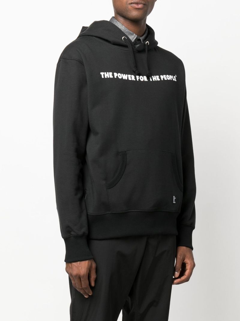 Black Logo Print Organic Cotton Hoodie