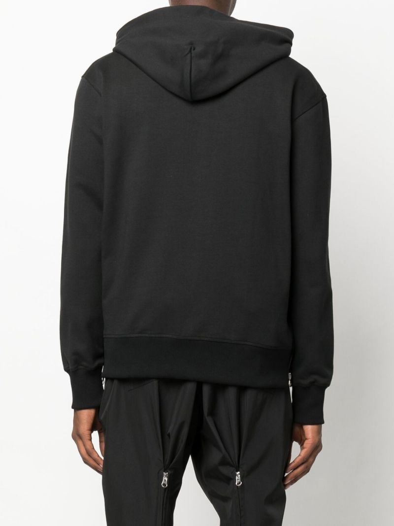 Black Logo Print Organic Cotton Hoodie