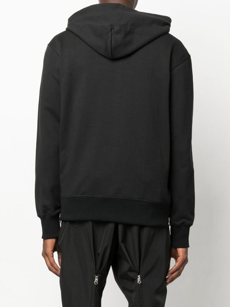 Black Logo Print Organic Cotton Hoodie
