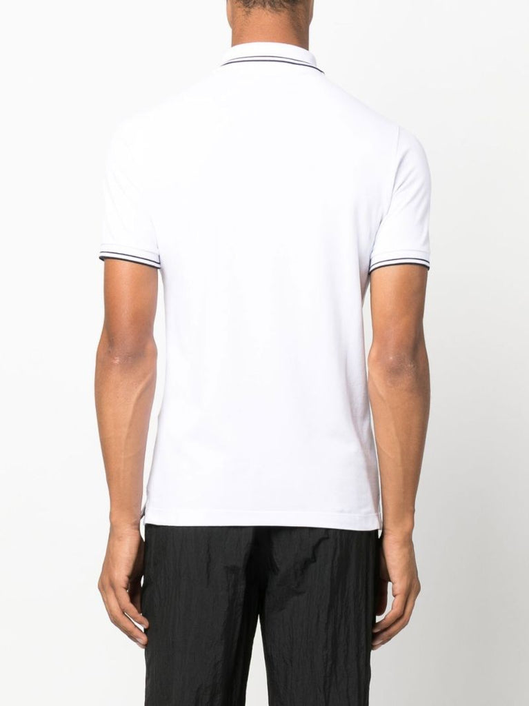 White Cotton PiquÃ_x0083_Â© Polo Shirt