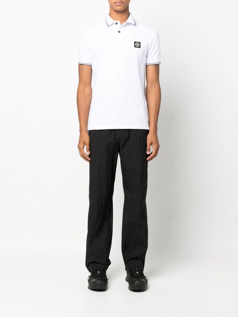 White Cotton PiquÃ_x0083_Â© Polo Shirt