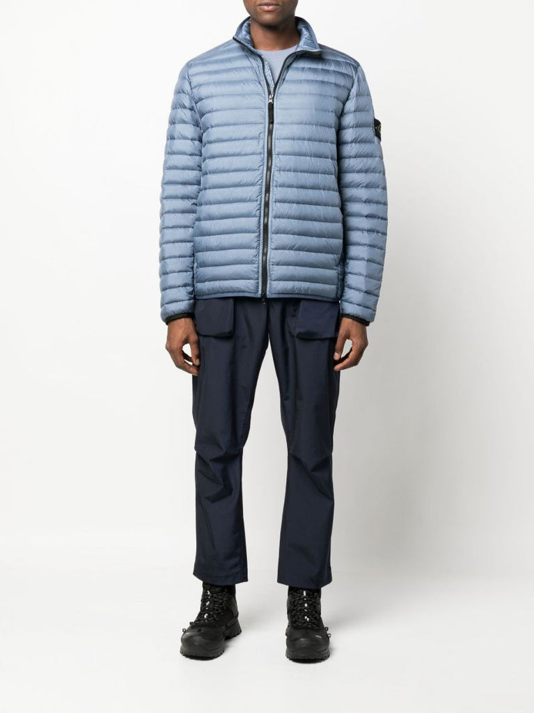 Blue Zipped Puffer Jacket