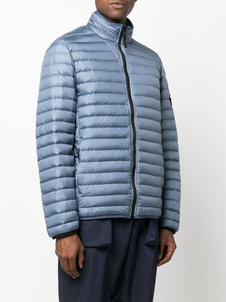 Blue Zipped Puffer Jacket