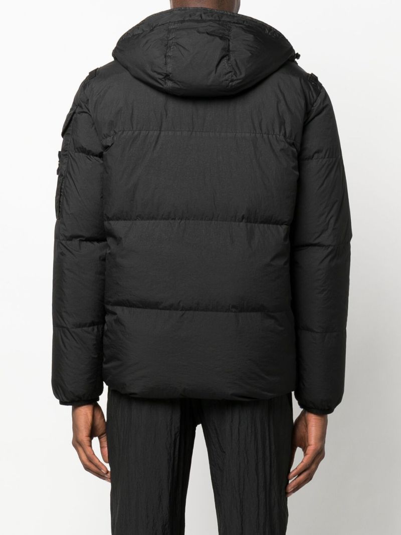 Black Hooded Puffer Jacket