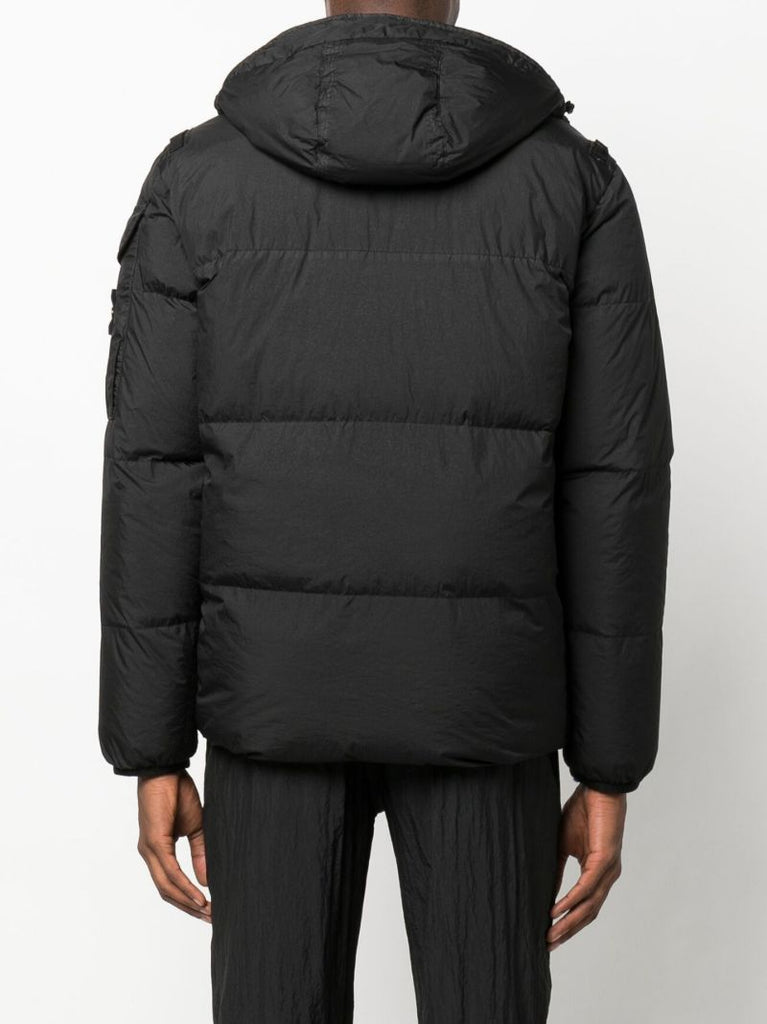Black Hooded Puffer Jacket
