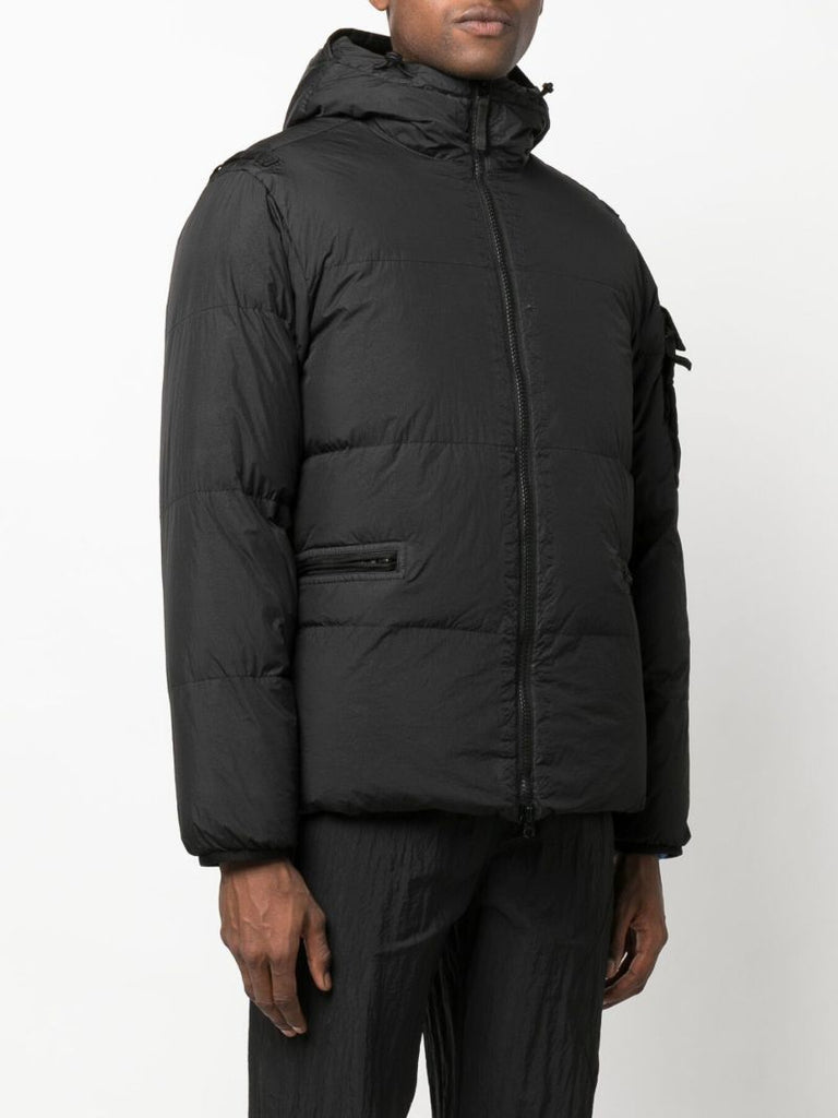 Black Hooded Puffer Jacket