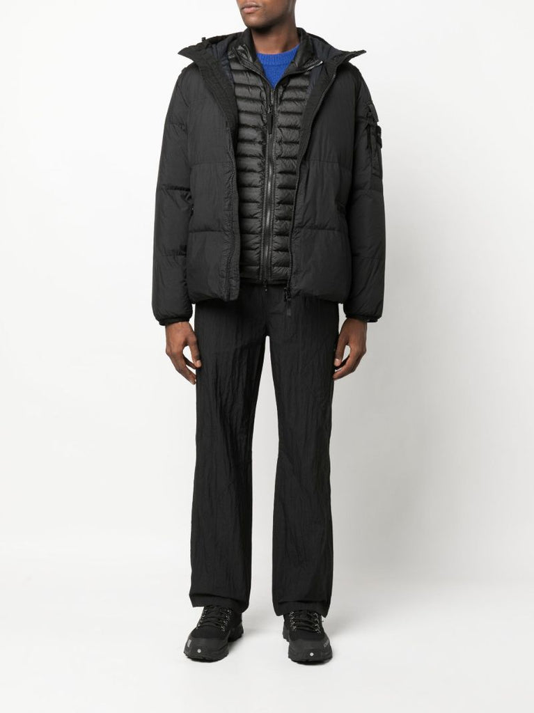 Black Hooded Puffer Jacket
