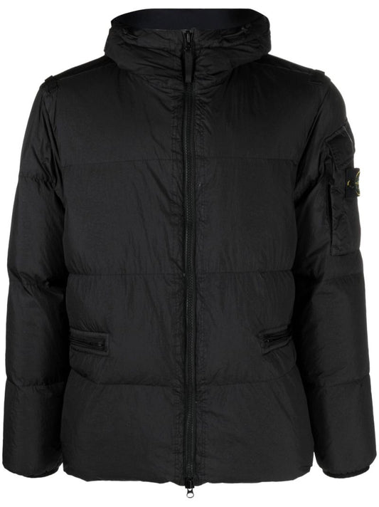 Black Hooded Puffer Jacket