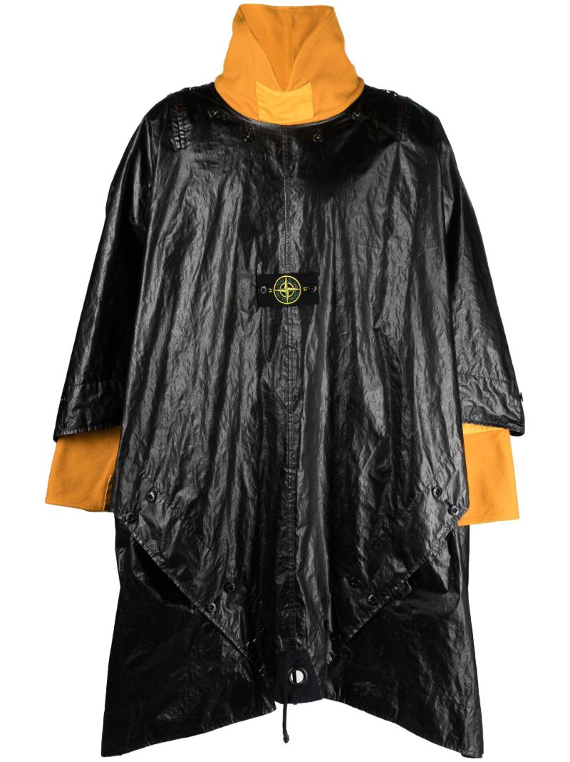 Black Detachable-lining Raincoat