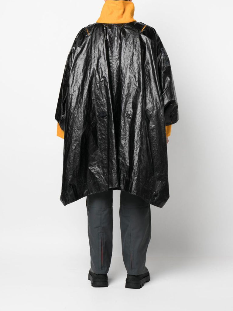 Black Detachable-lining Raincoat