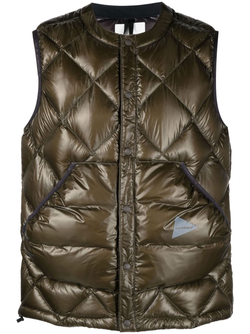 Green Sleeveless Quilted Gilet