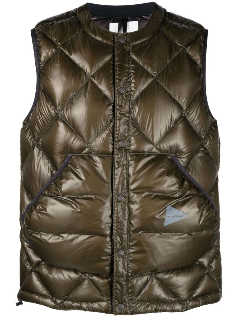 Green Sleeveless Quilted Gilet