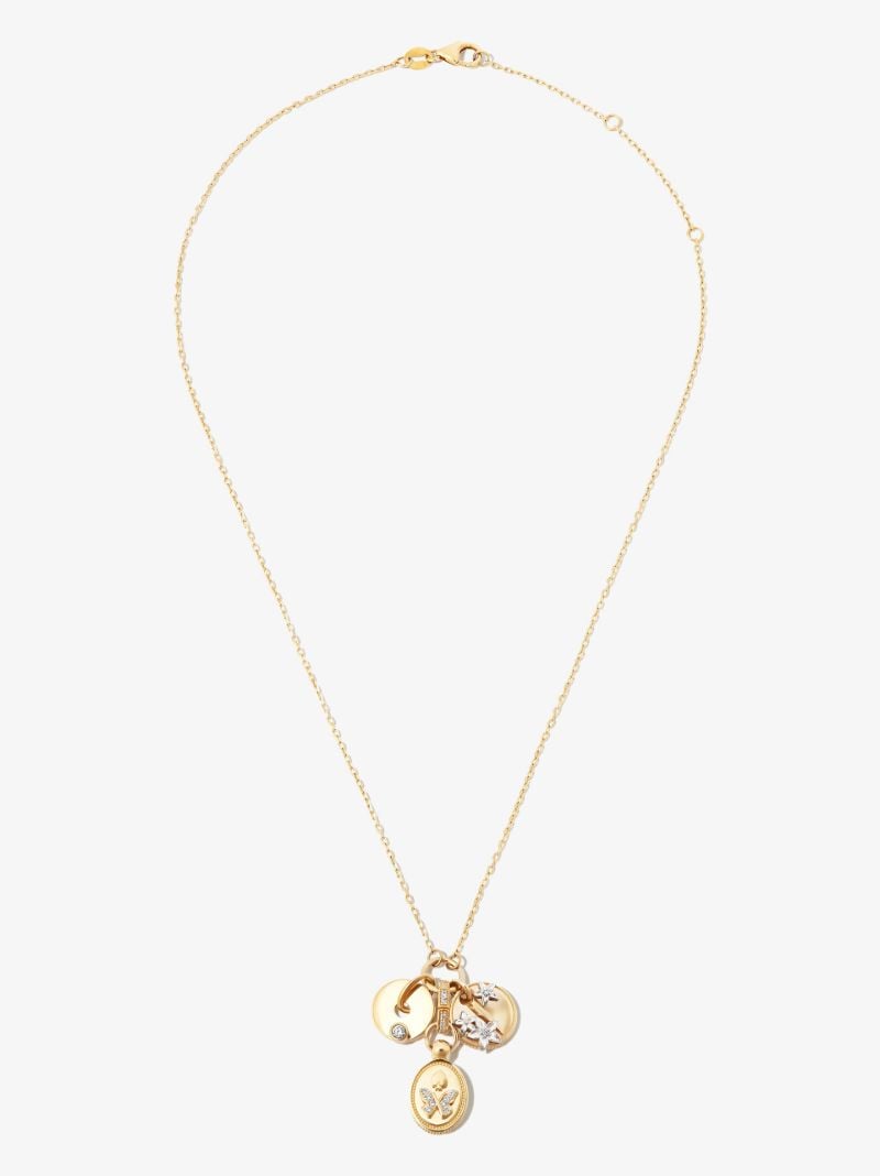 18k Yellow Gold Reverie & Resilience Mini Diamond Pendant Necklace