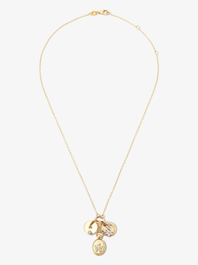 18k Yellow Gold Reverie & Resilience Mini Diamond Pendant Necklace