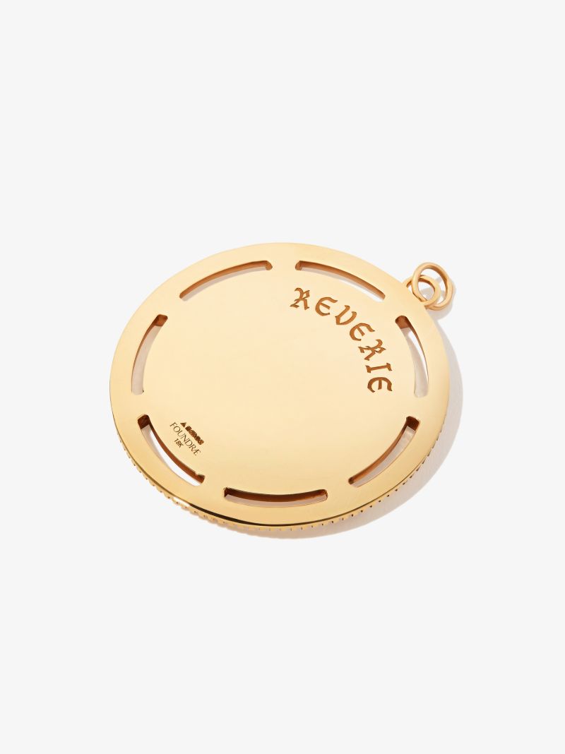 18k Yellow Gold Reverie Oversized Medallion Diamond Charm