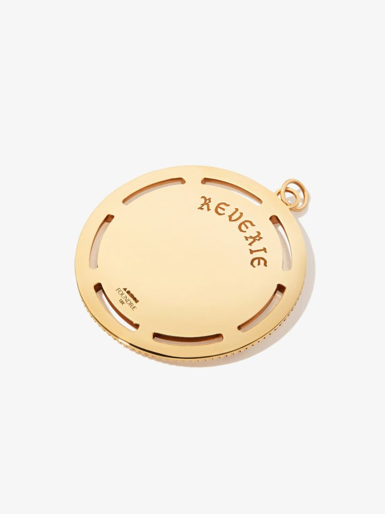 18k Yellow Gold Reverie Oversized Medallion Diamond Charm