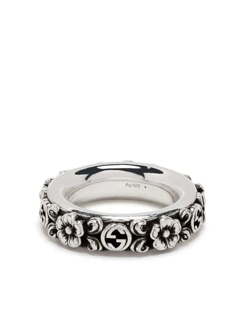 Sterling Silver Interlocking G Ring