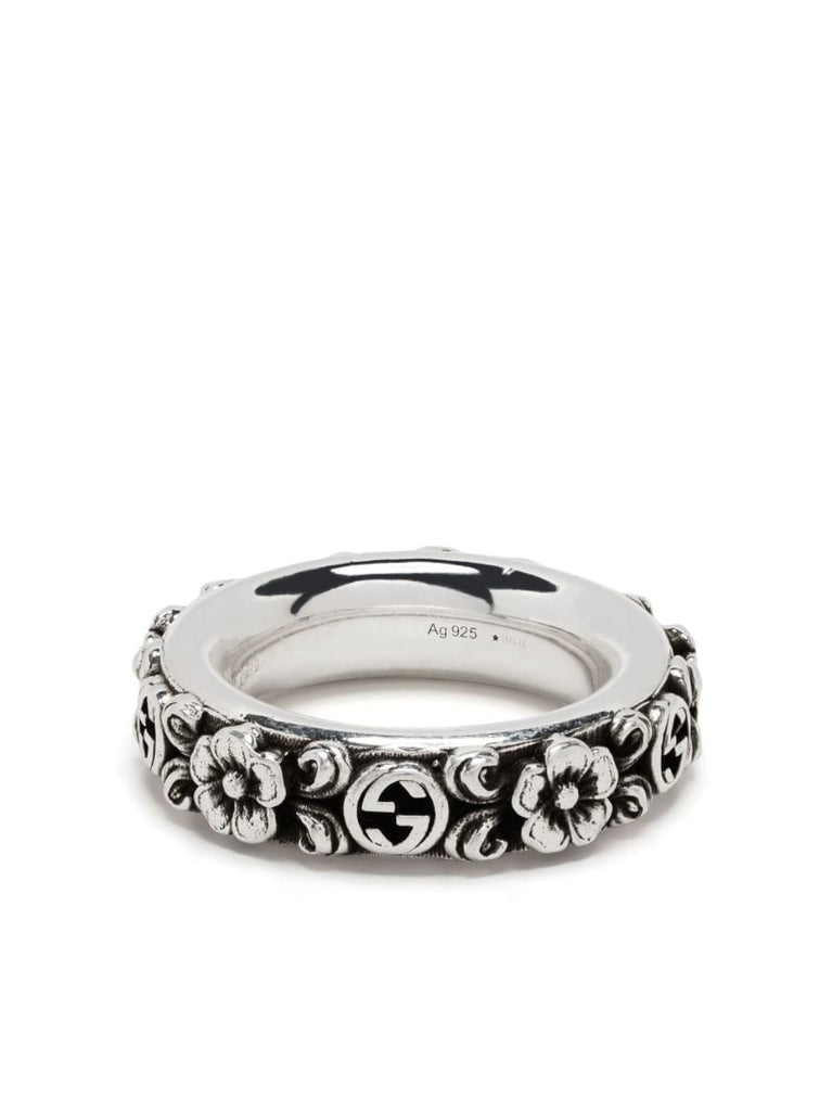 Sterling Silver Interlocking G Ring