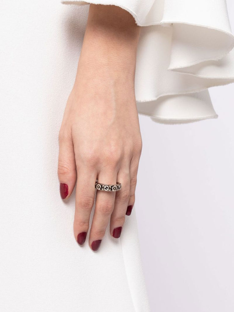 Sterling Silver Interlocking G Ring