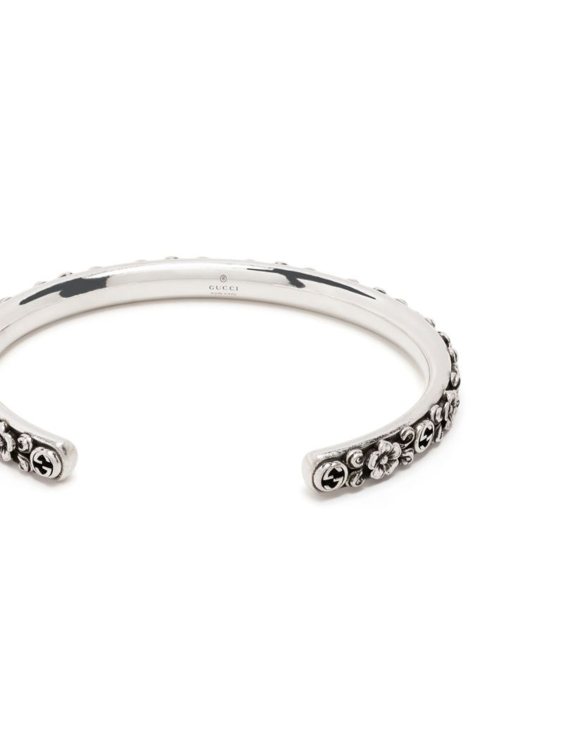 Sterling Silver Floral Cuff Bracelet