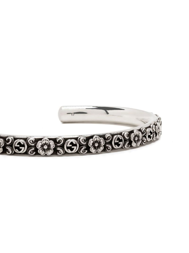 Sterling Silver Floral Cuff Bracelet