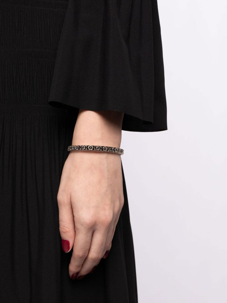Sterling Silver Floral Cuff Bracelet
