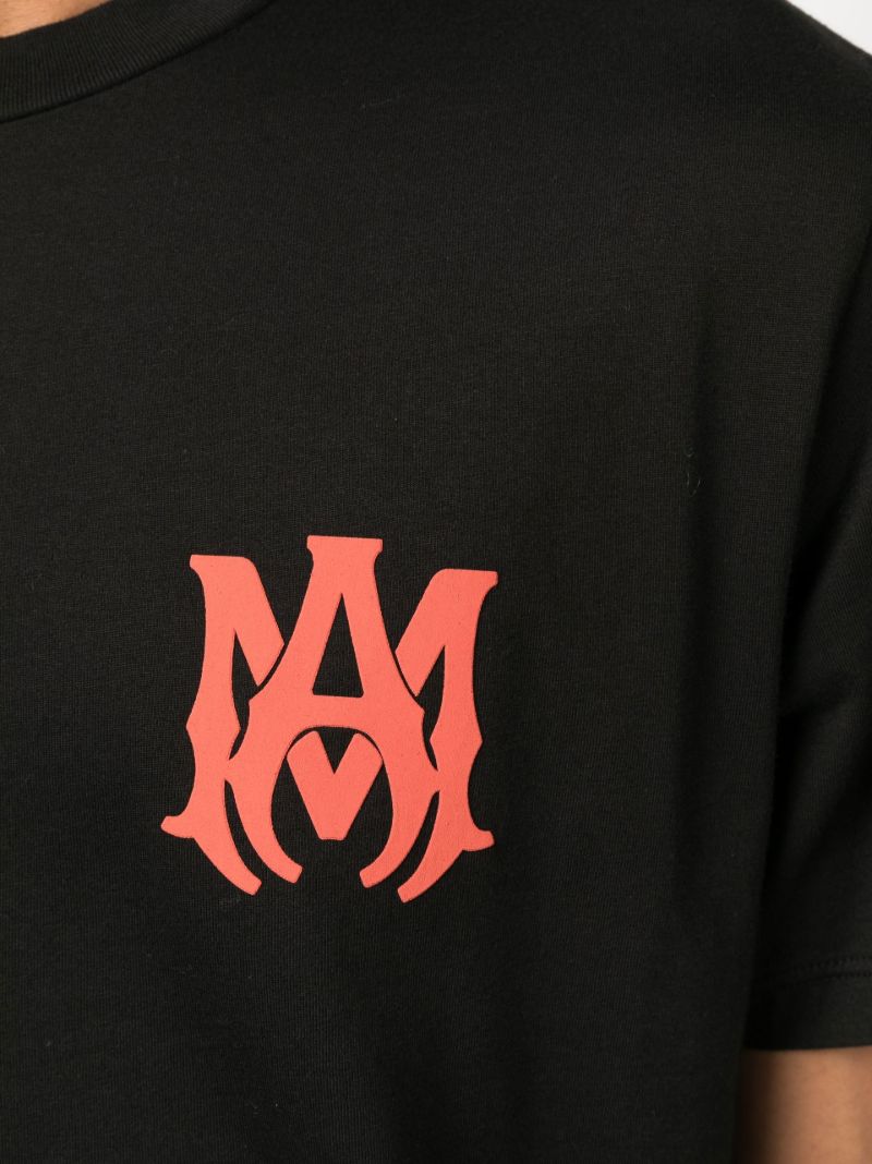 Black Ma Logo Print Cotton T-shirt
