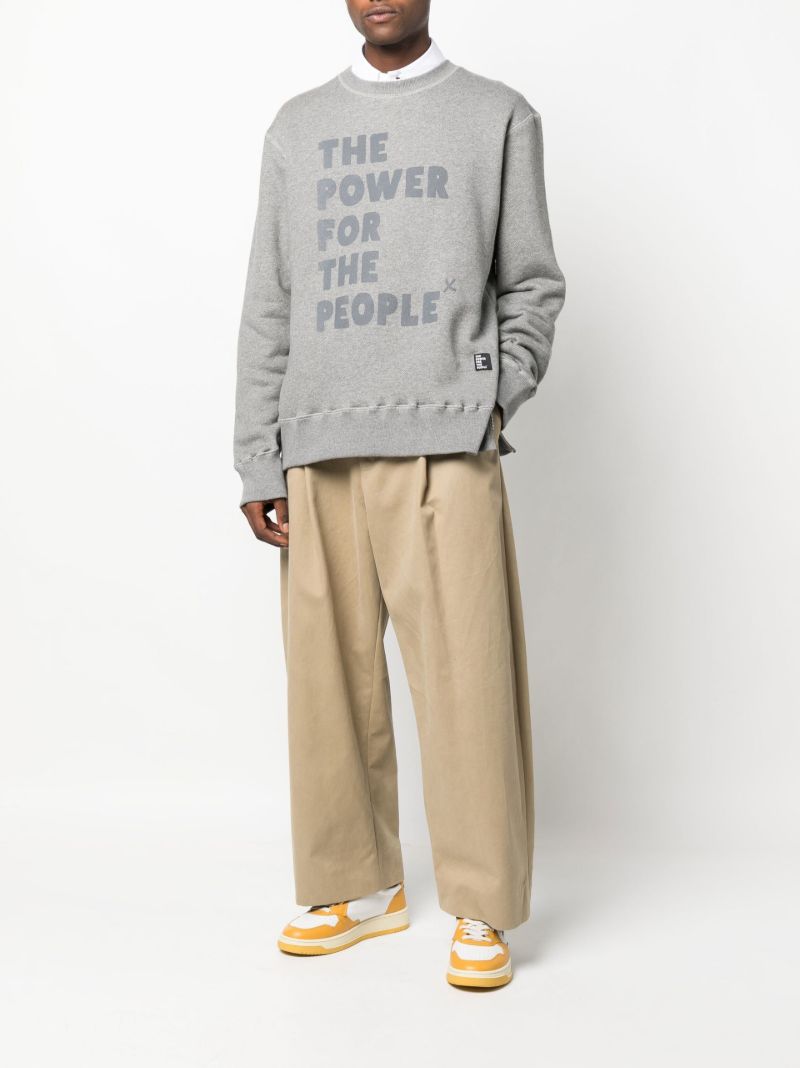 Grey Stevie Logo Print Sweatshirt