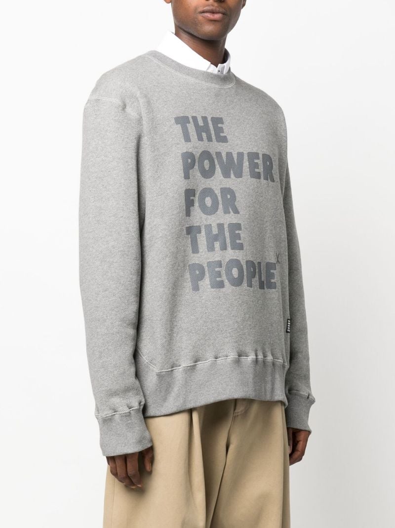 Grey Stevie Logo Print Sweatshirt