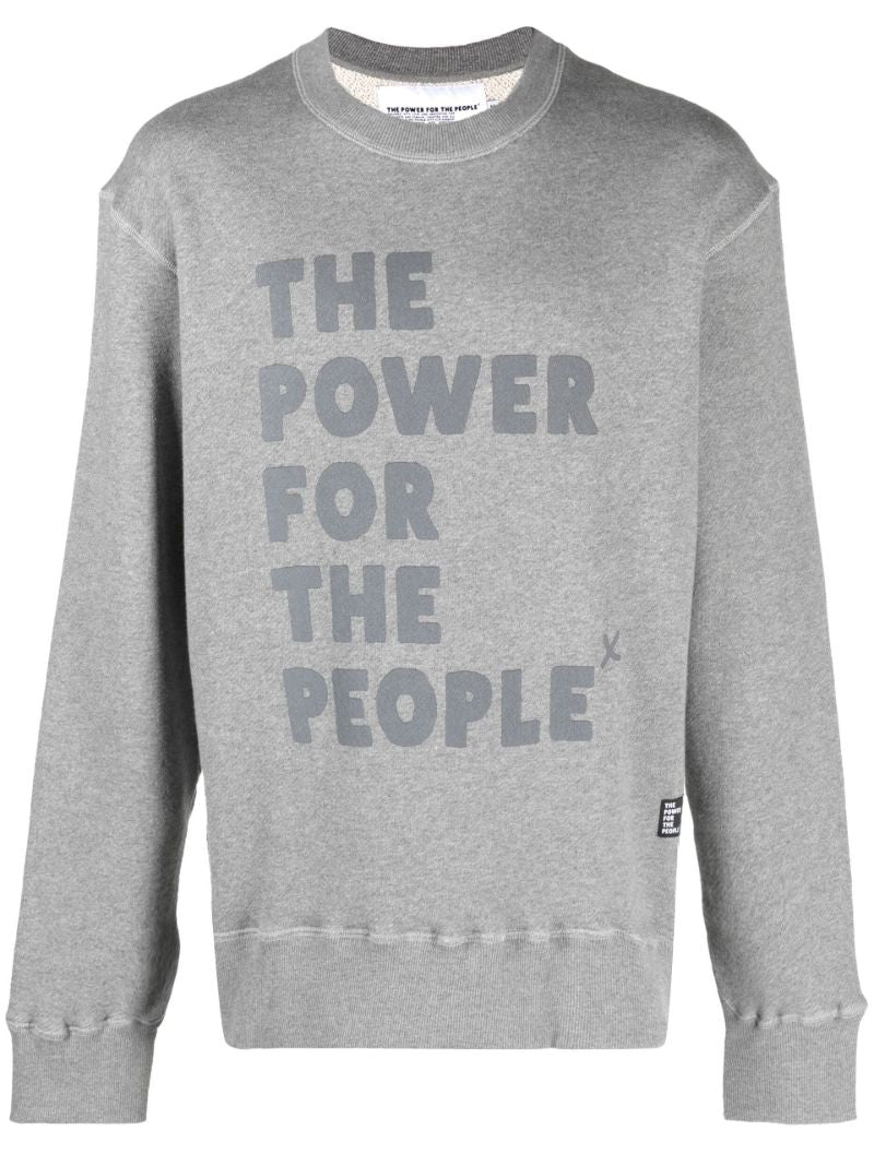 Grey Stevie Logo Print Sweatshirt