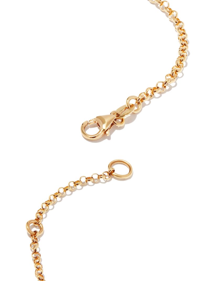 18k Yellow Gold Baby Spark Medallion Diamond Necklace