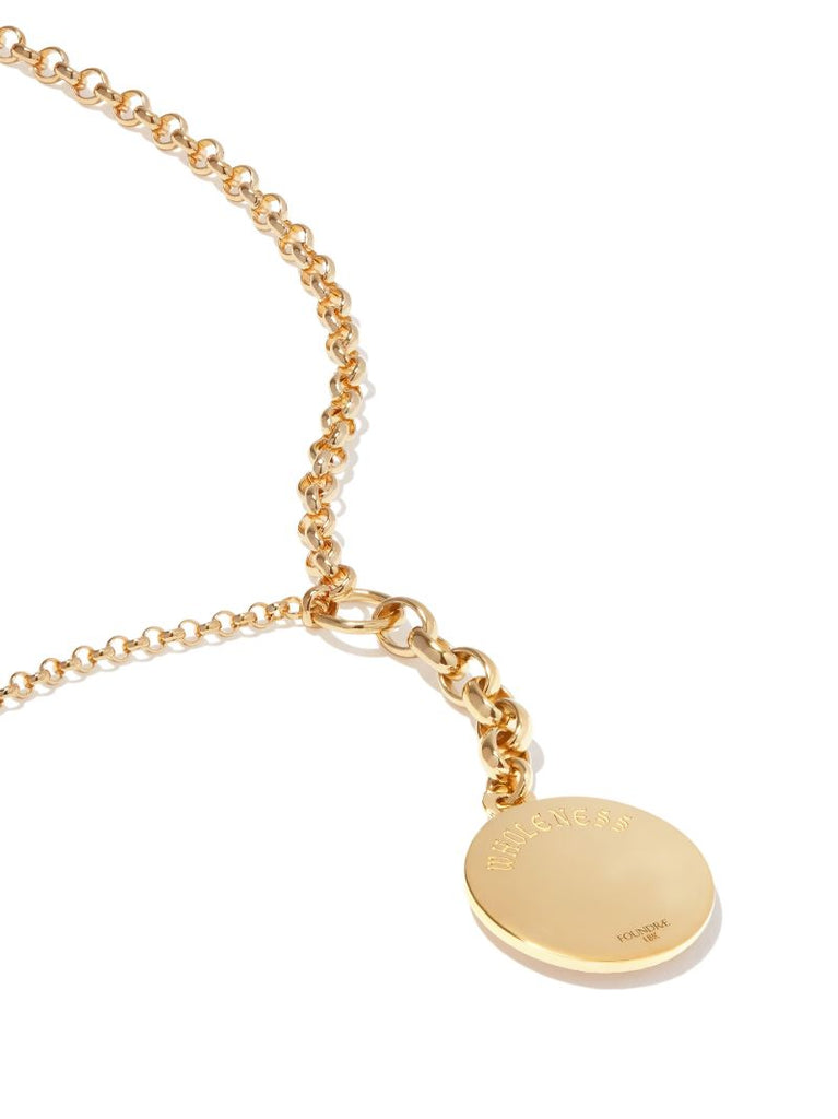18k Yellow Gold Wholeness Medium Diamond Medallion Necklace