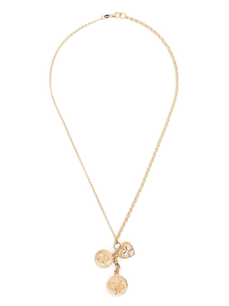 18k Yellow Gold Wholeness Baby Medallion Diamond Necklace