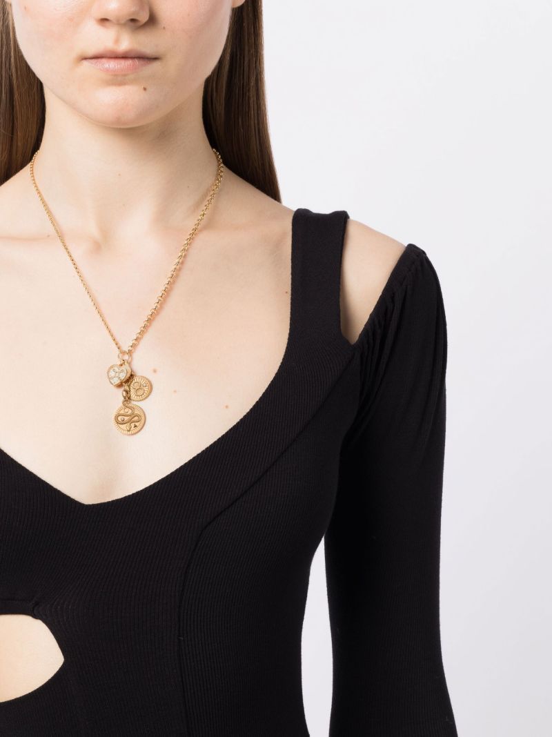 18k Yellow Gold Wholeness Baby Medallion Diamond Necklace