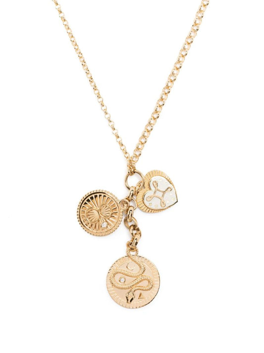 18k Yellow Gold Wholeness Baby Medallion Diamond Necklace