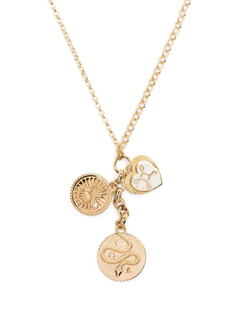 18k Yellow Gold Wholeness Baby Medallion Diamond Necklace