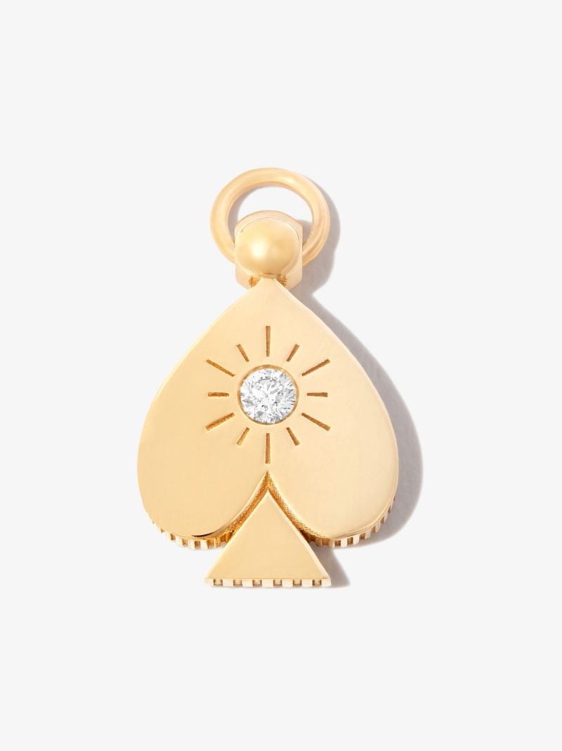18k Yellow Gold Reverie Mini Crest Diamond Charm