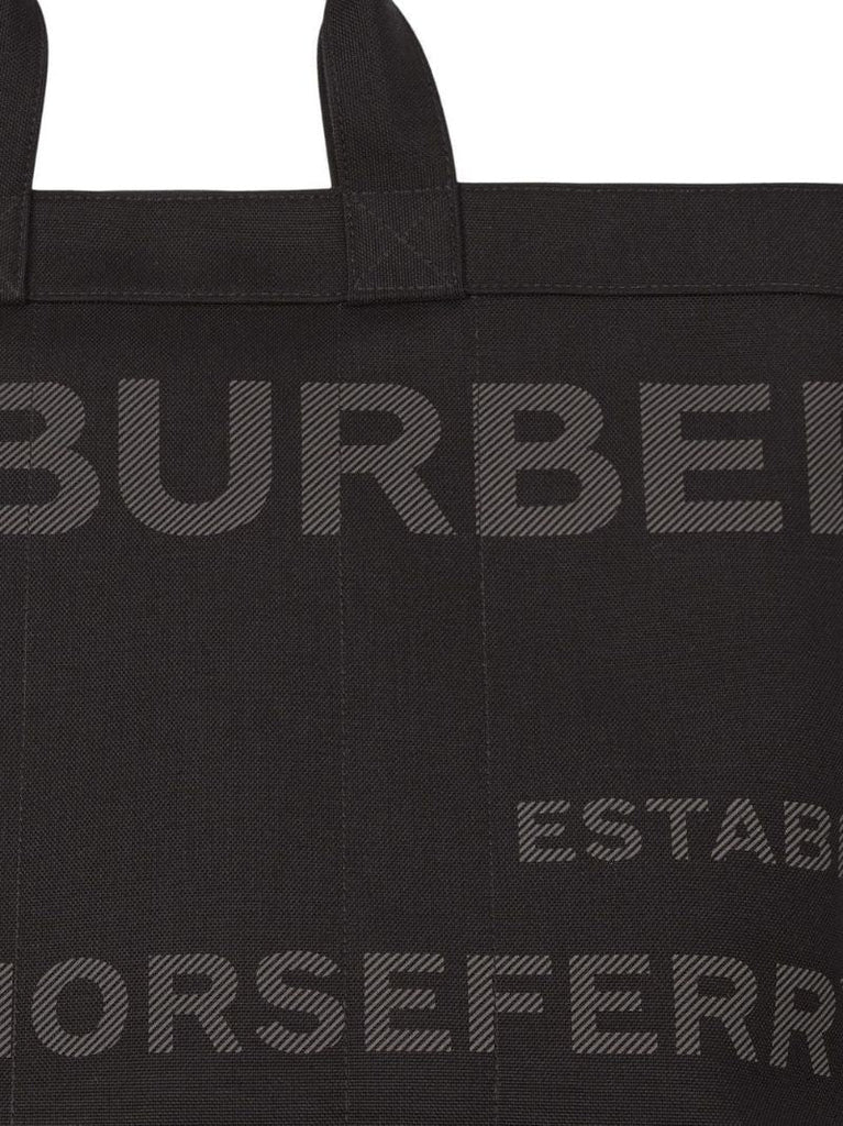 Black Horseferry Print Tote Bag