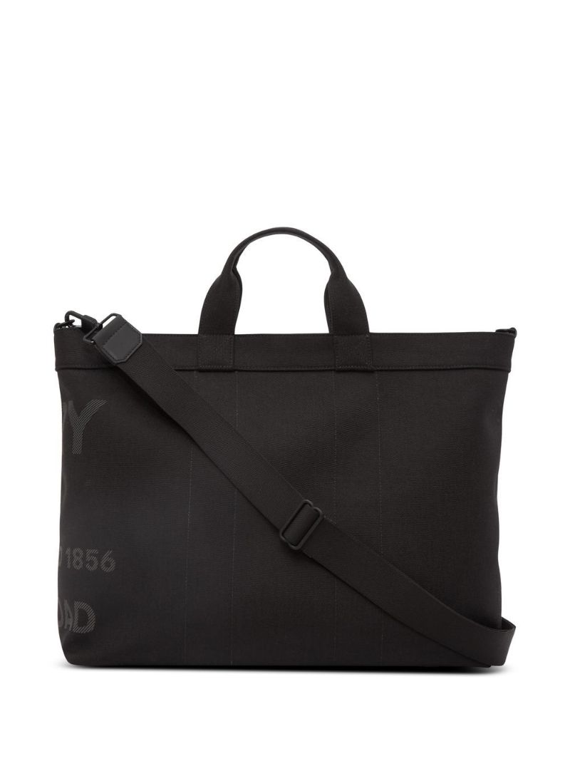 Black Horseferry Print Tote Bag
