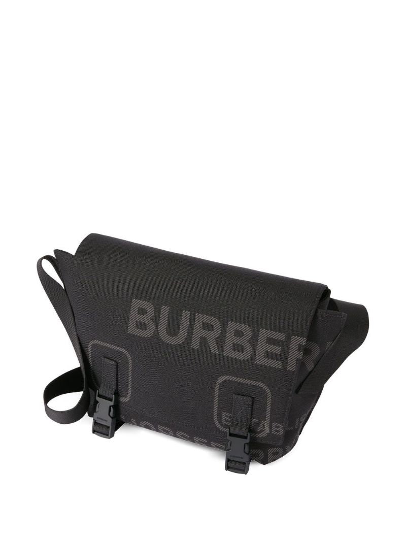 Black Horseferry Print Small Messenger Bag
