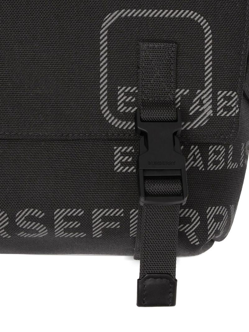 Black Horseferry Print Small Messenger Bag