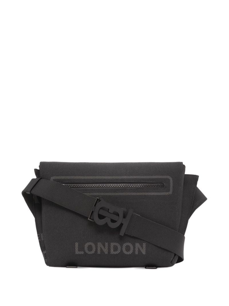 Black Horseferry Print Small Messenger Bag